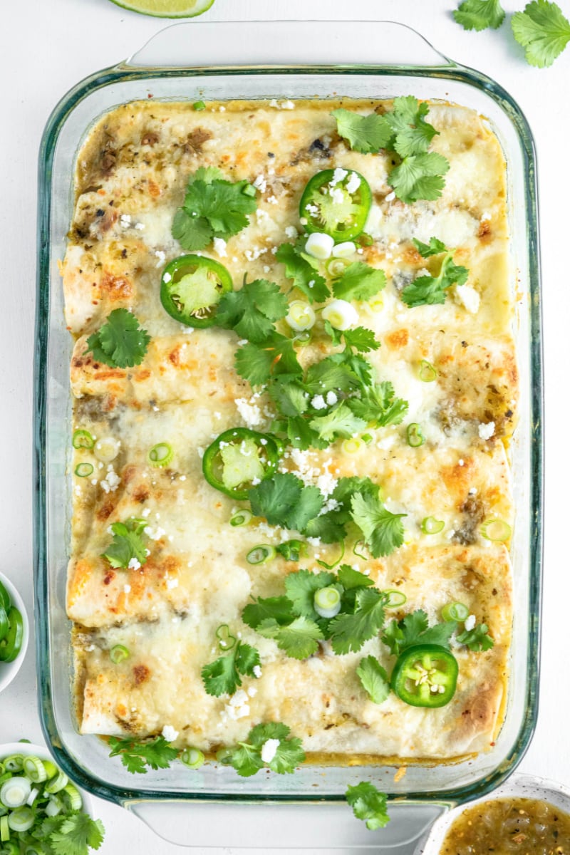 salsa verde chicken enchiladas