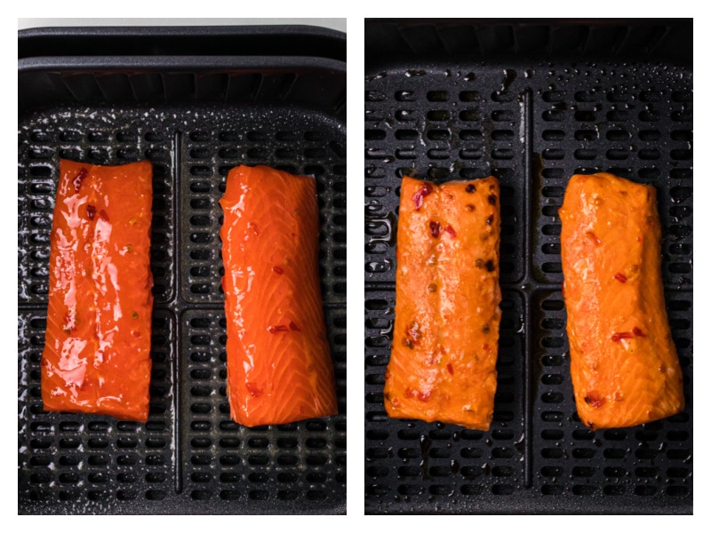 salmon in air fryer and then cooked