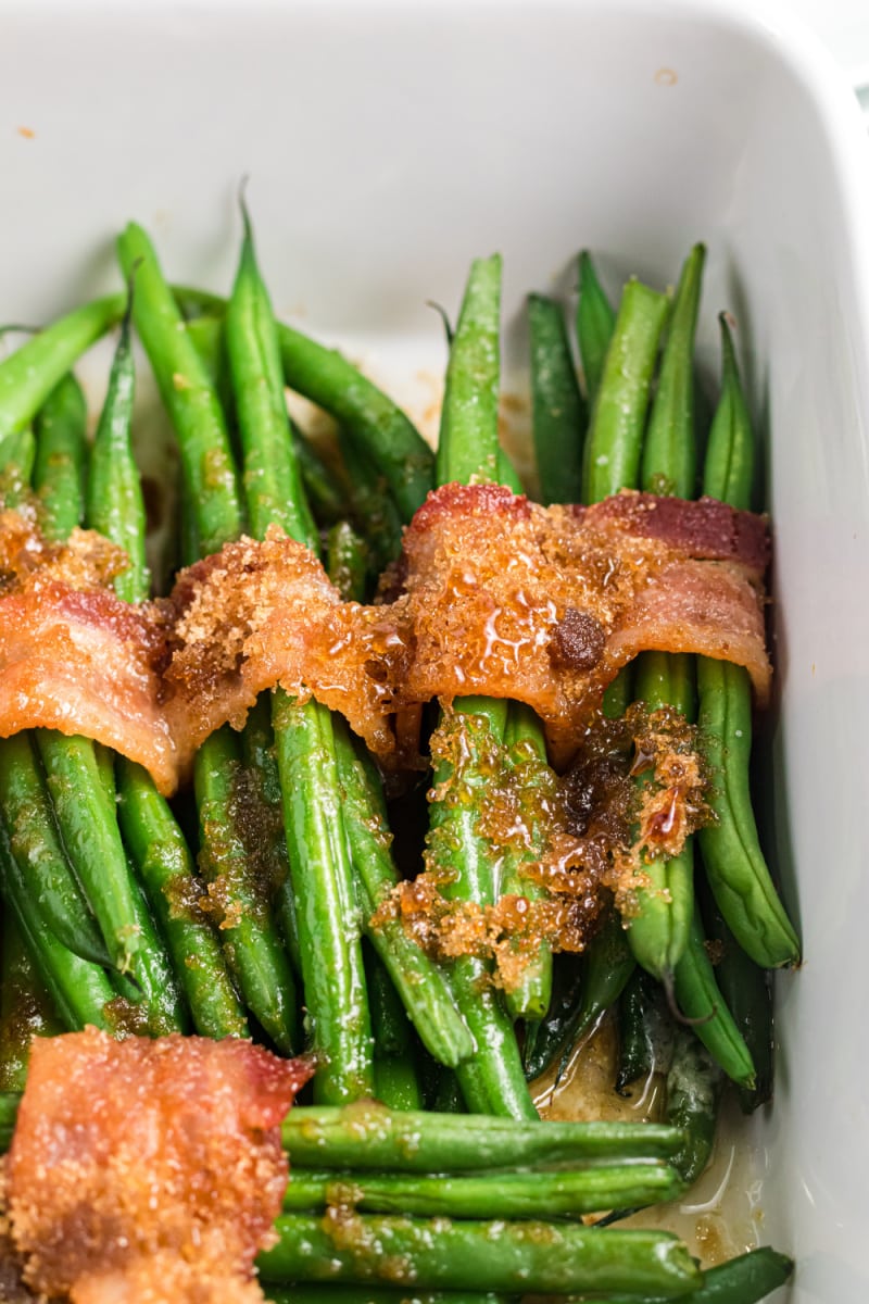 bacon wrapped green bean bundles