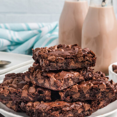 brownies displayed on a platter