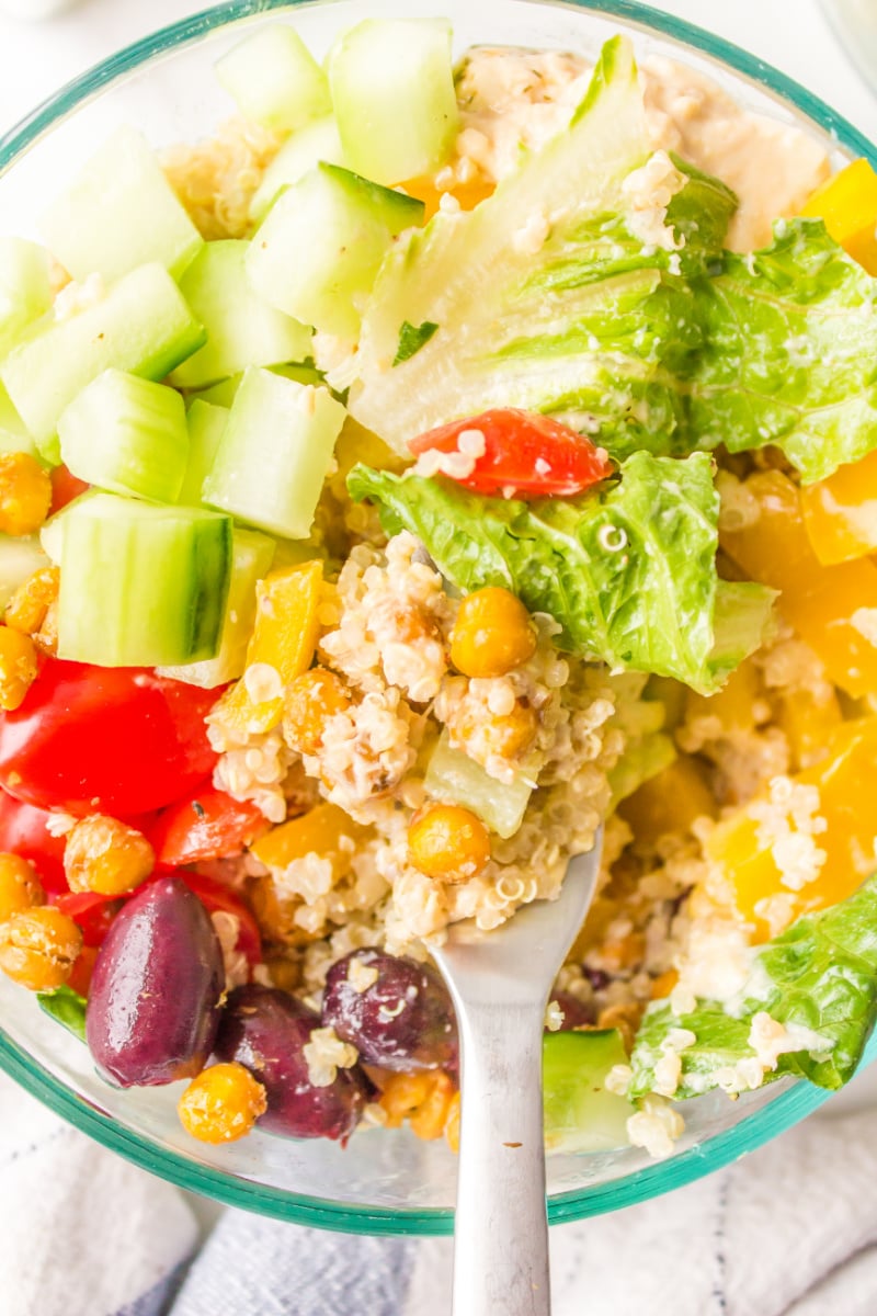 spoonful of chickpea buddha bowl