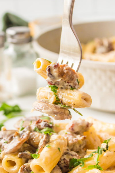 Creamy Sausage Mushroom Pasta - Recipe Girl