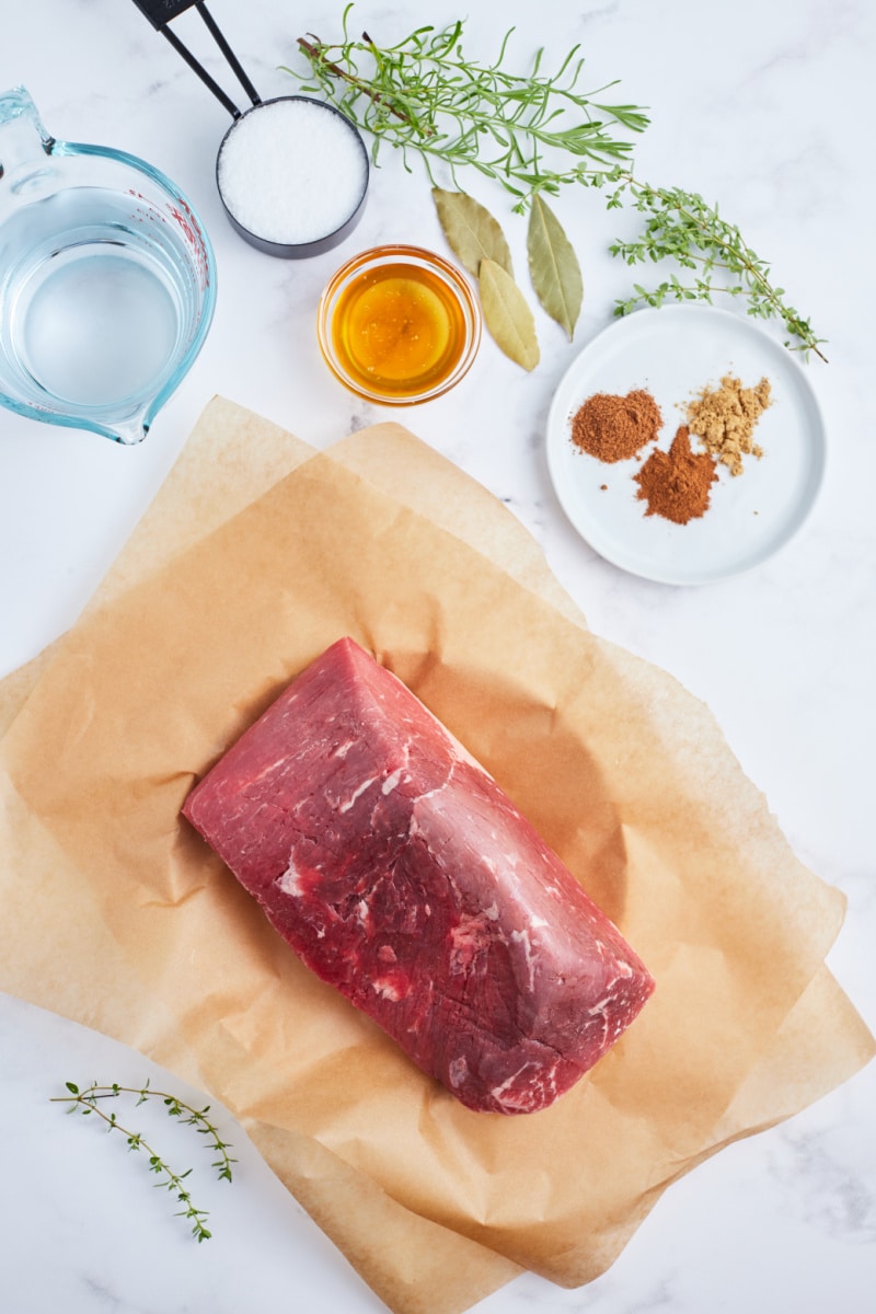 ingredients displayed for making swedish roast beef