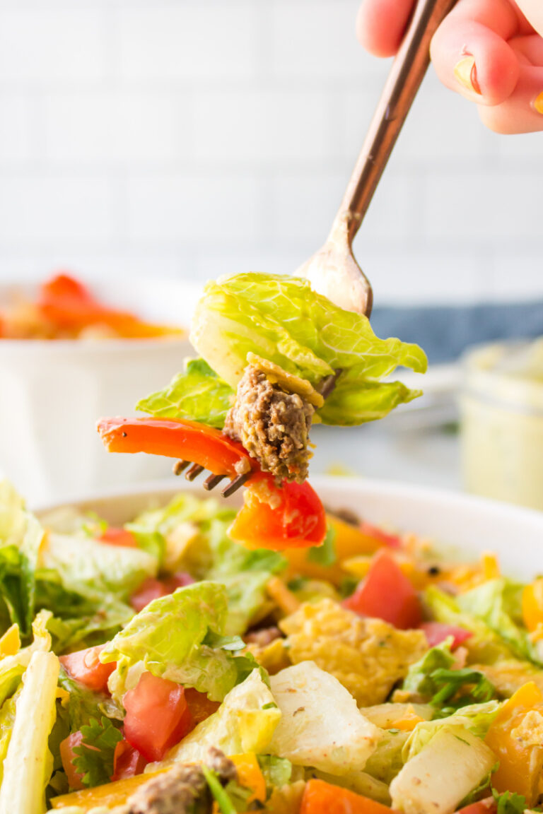 Ground Beef Fajita Taco Salad Recipe Girl®