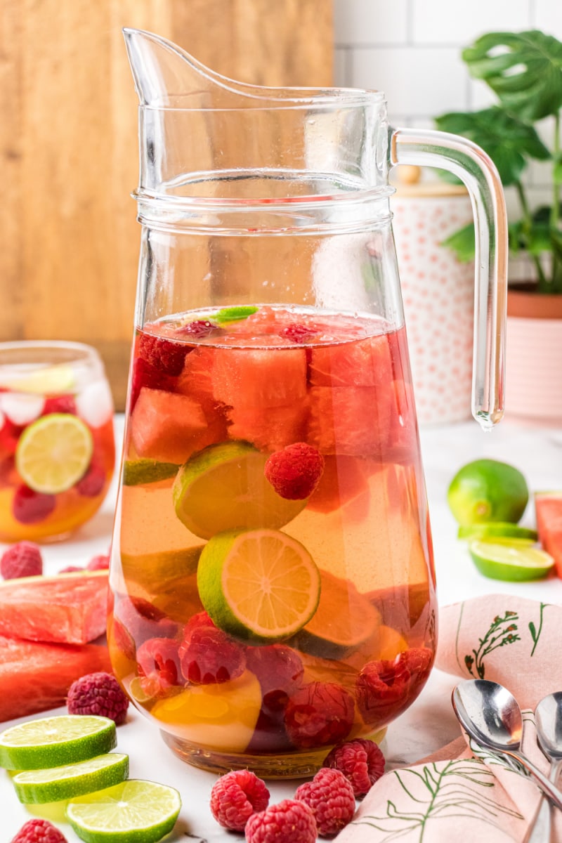 pitcher of rose sangria