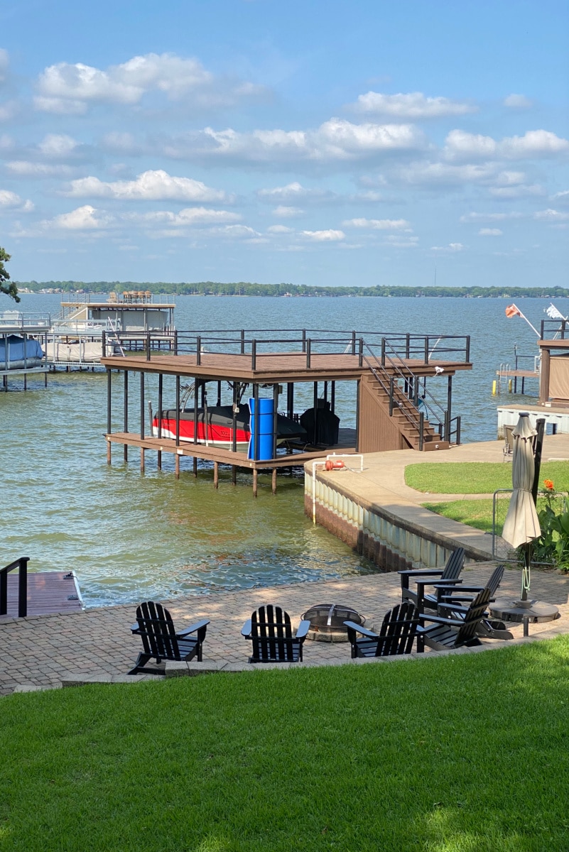 view to cedar creek lake from lake house