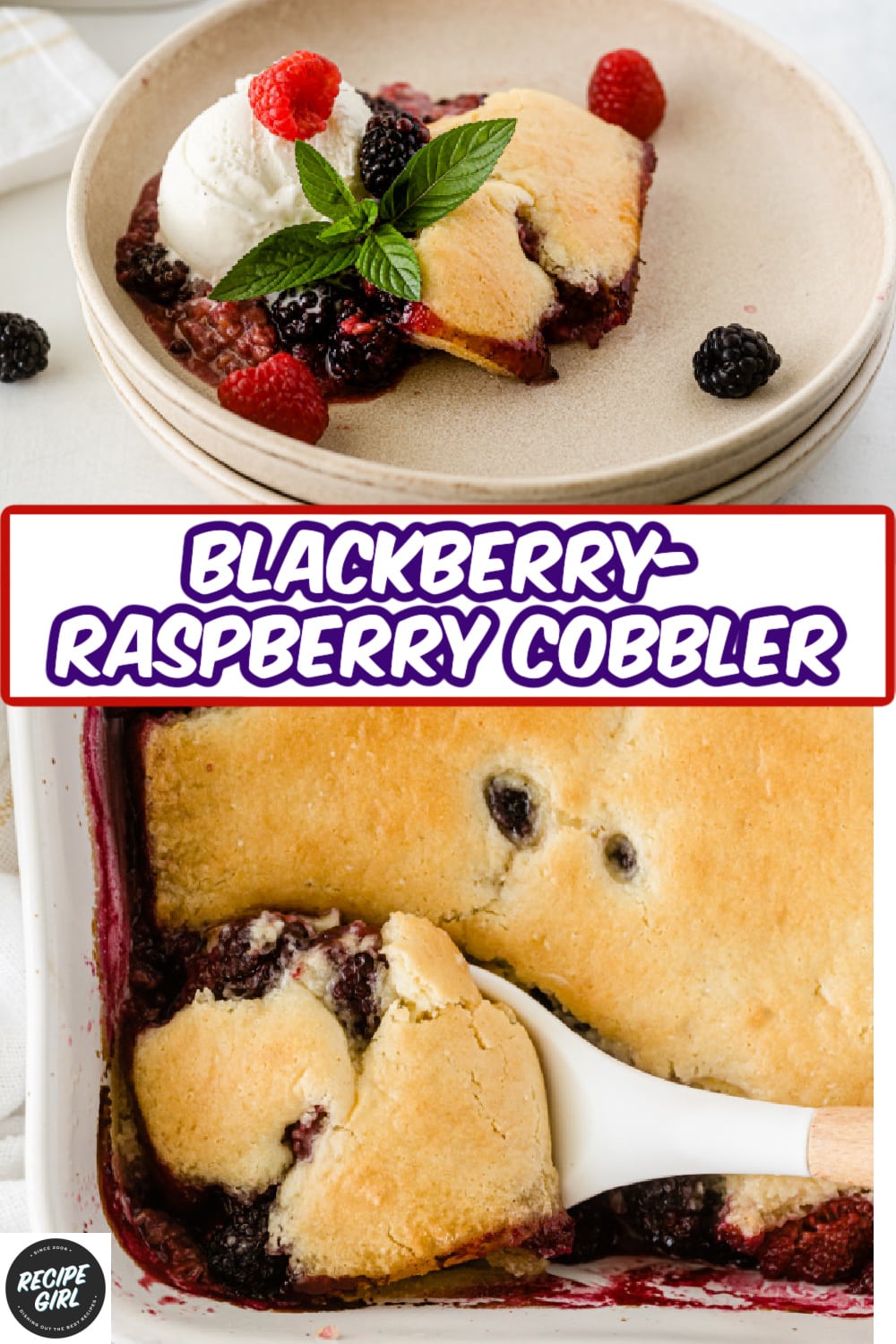 Blackberry Raspberry Cobbler Recipe Girl®