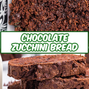 pinterest image for chocolate zucchini bread