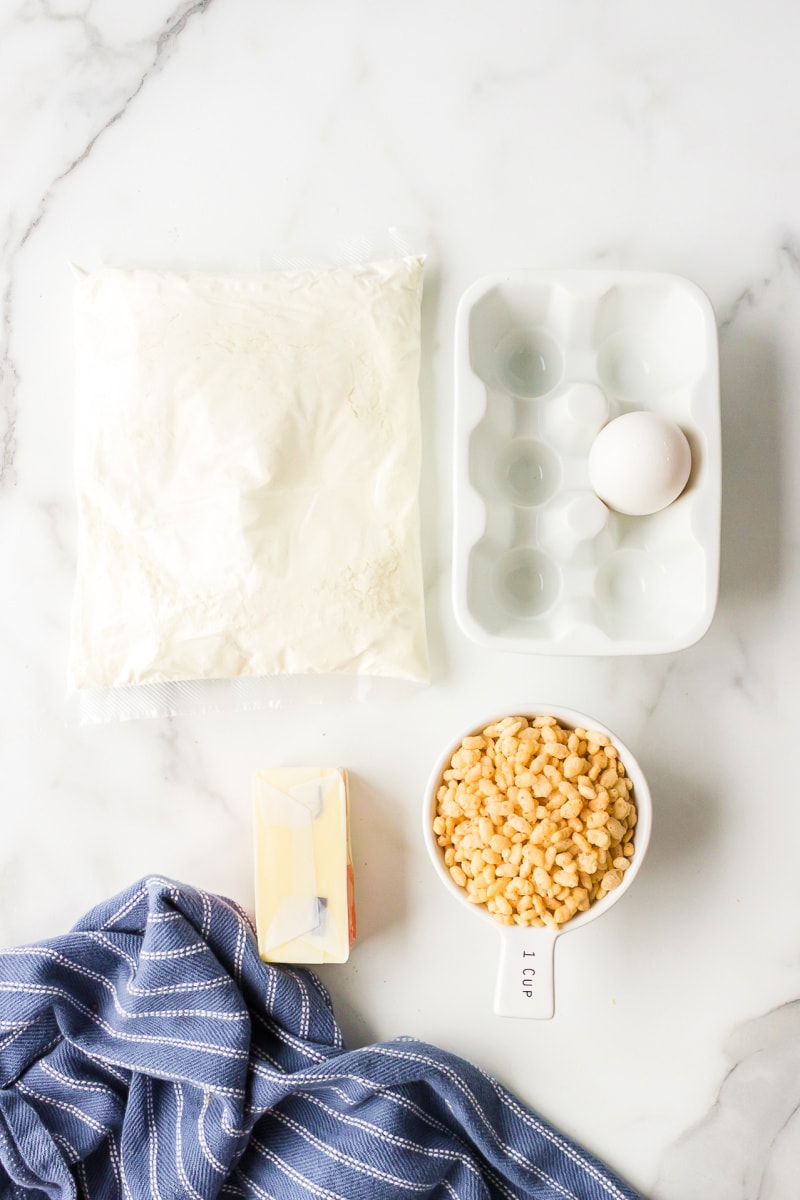 ingredients displayed for making lemon cake mix cookies