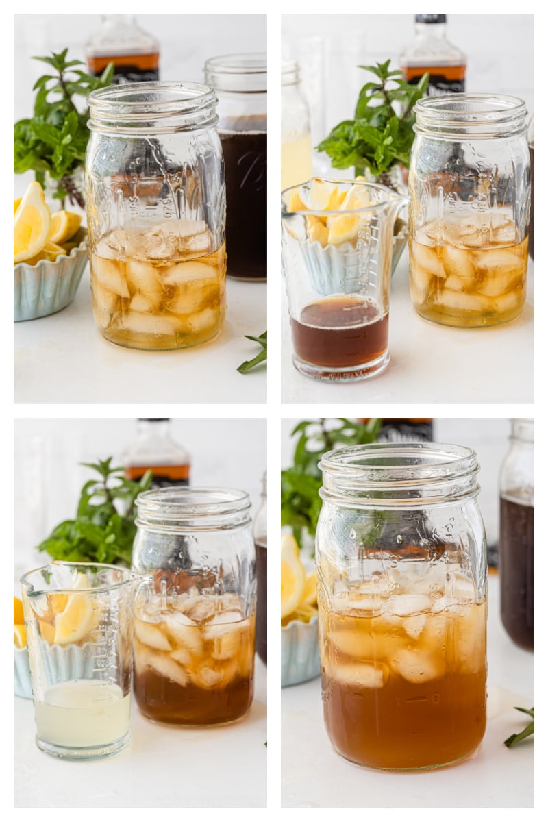 four photos sharing how to make millionaire's lemonade