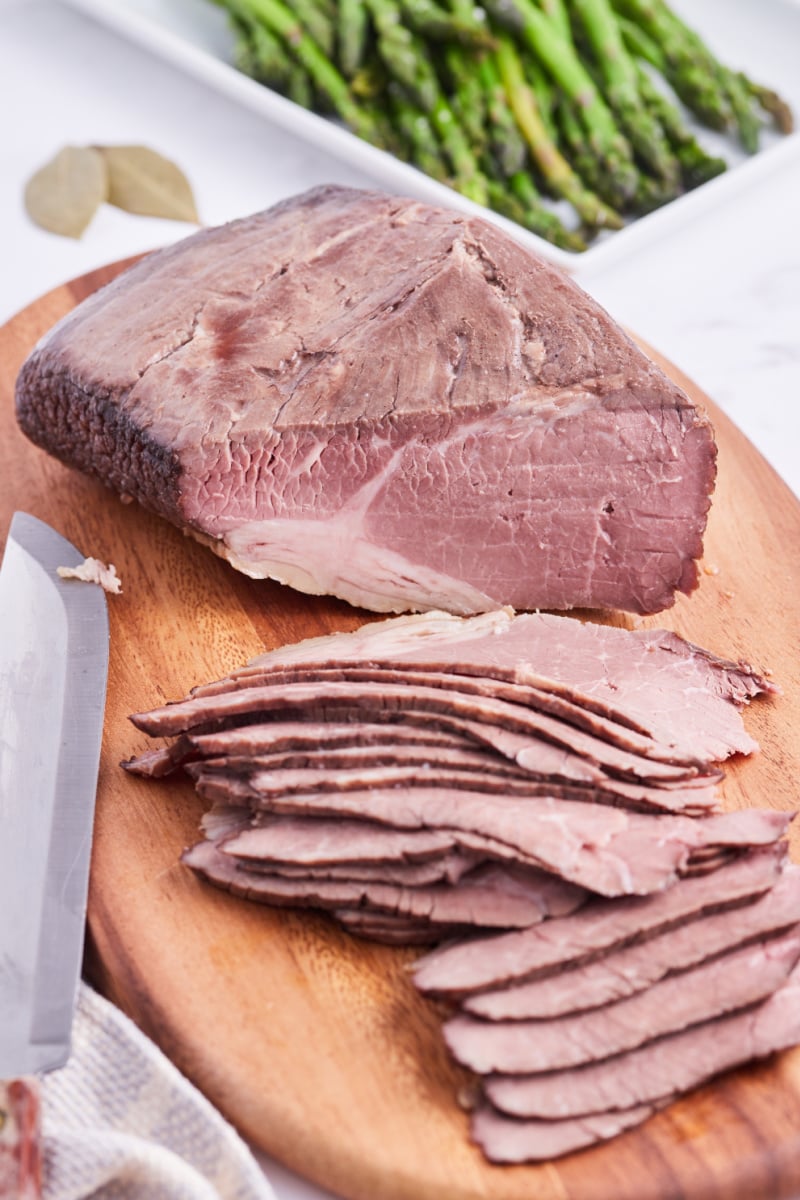 roast beef cut into slices