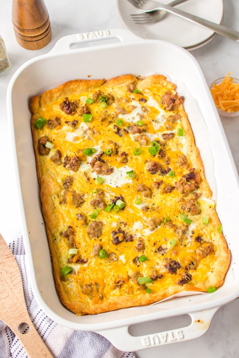 easy brunch casserole in dish