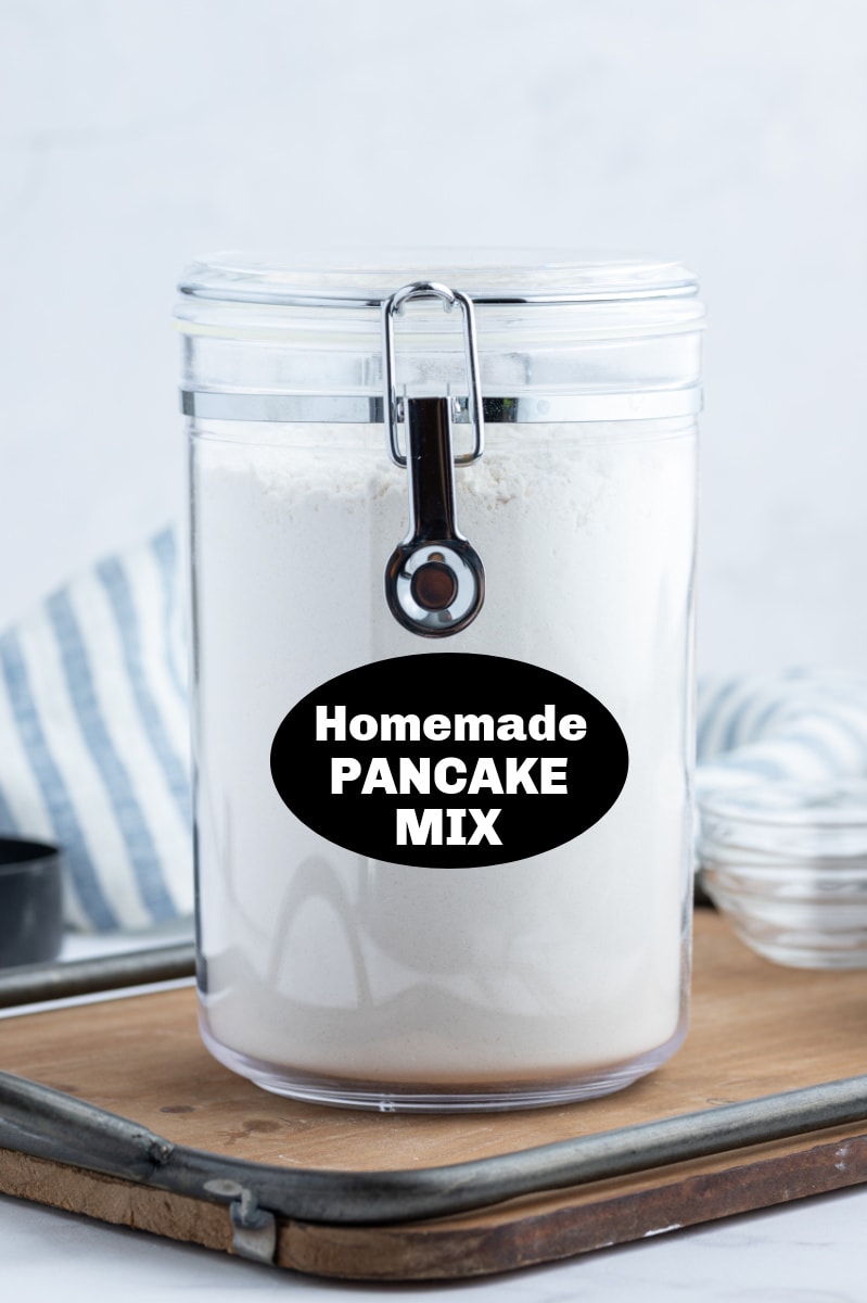 jar of homemade pancake mix