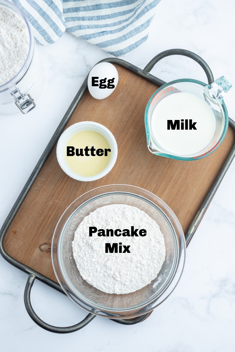 photo showing ingredients needed to make pancakes