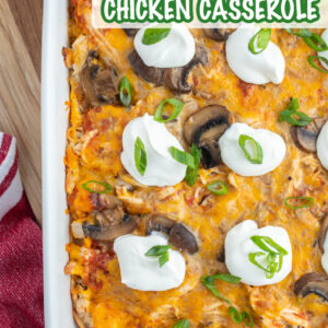 pinterest image for king ranch chicken casserole