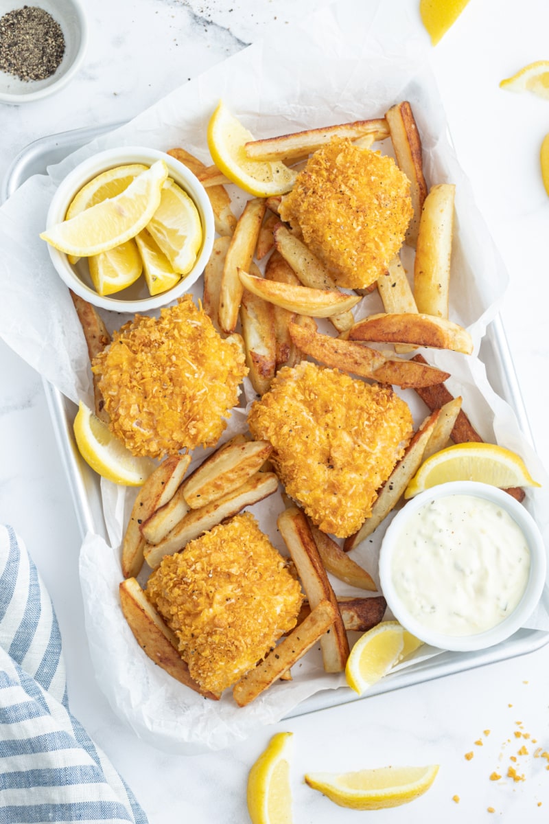 Baked Fish and Chips - Chelsea's Messy Apron