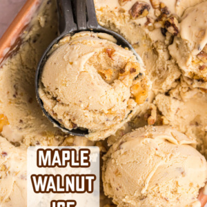 pinterest image for maple walnut ice cream