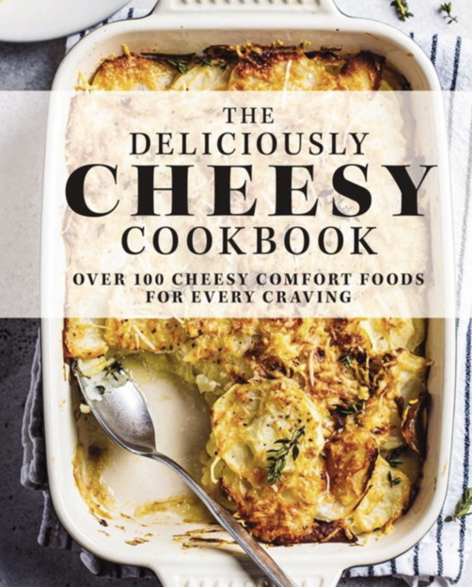 the deliciously cheesy cookbook cover