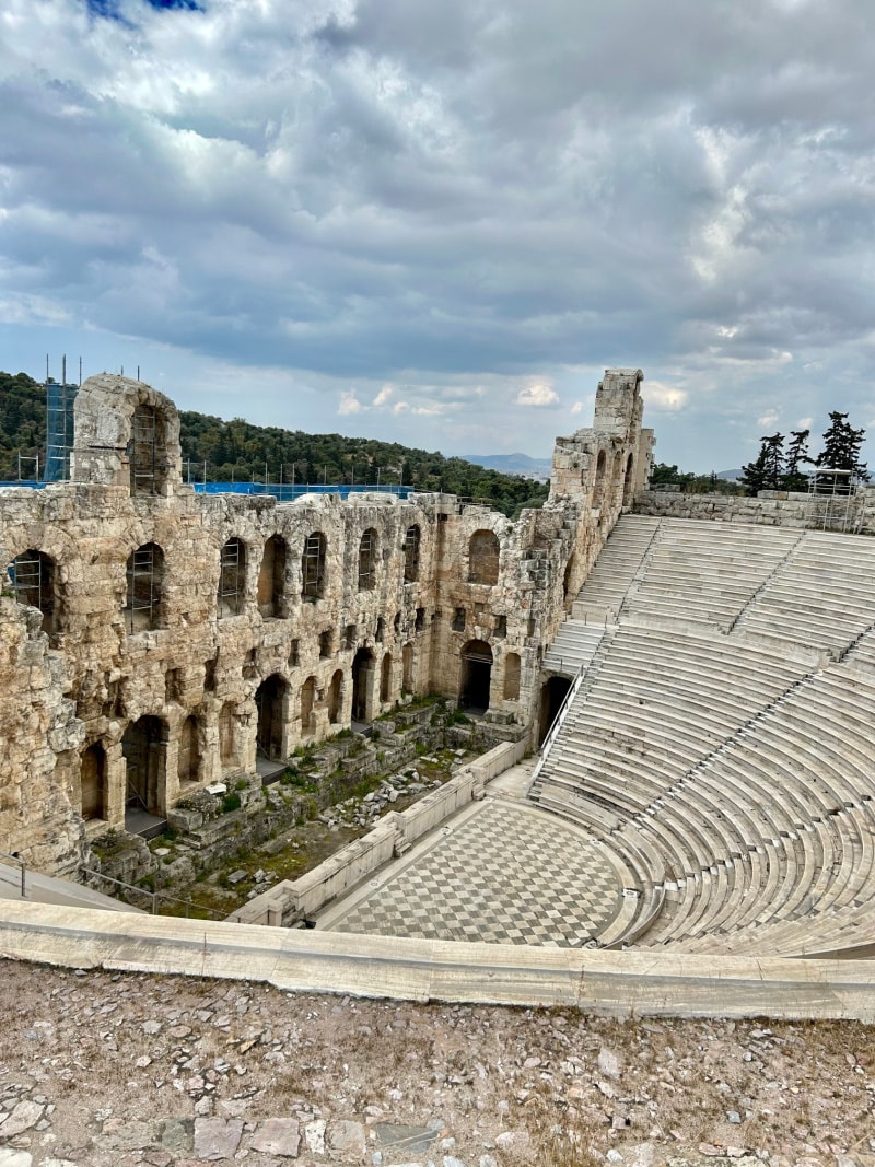 stadium on acropolis greece grounds
