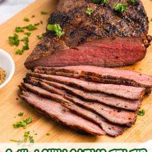 pinterest pin for grilled chili garlic tri tip