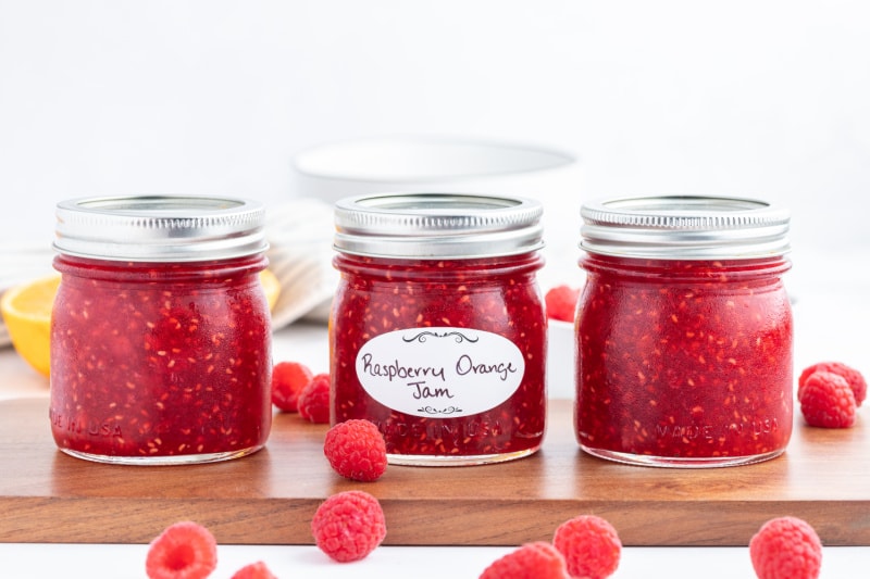 Raspberry Orange Freezer Jam Recipe Girl®