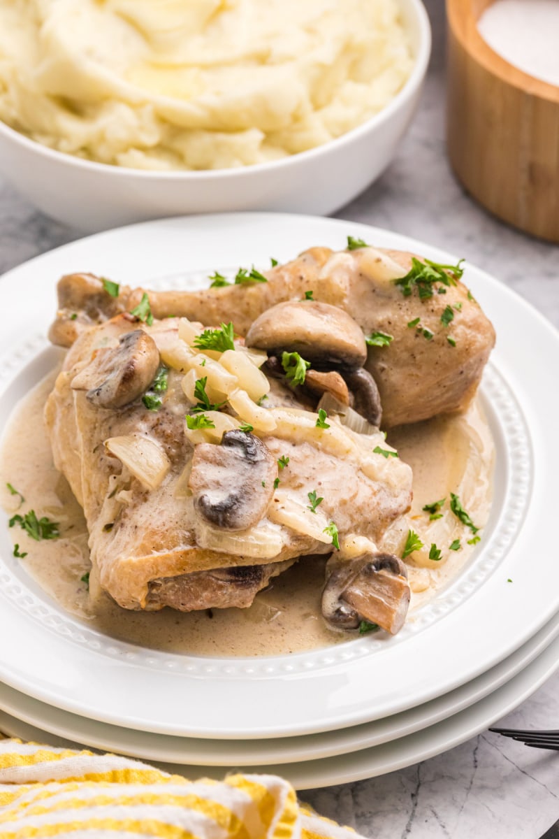 Chicken Fricassee on a plate