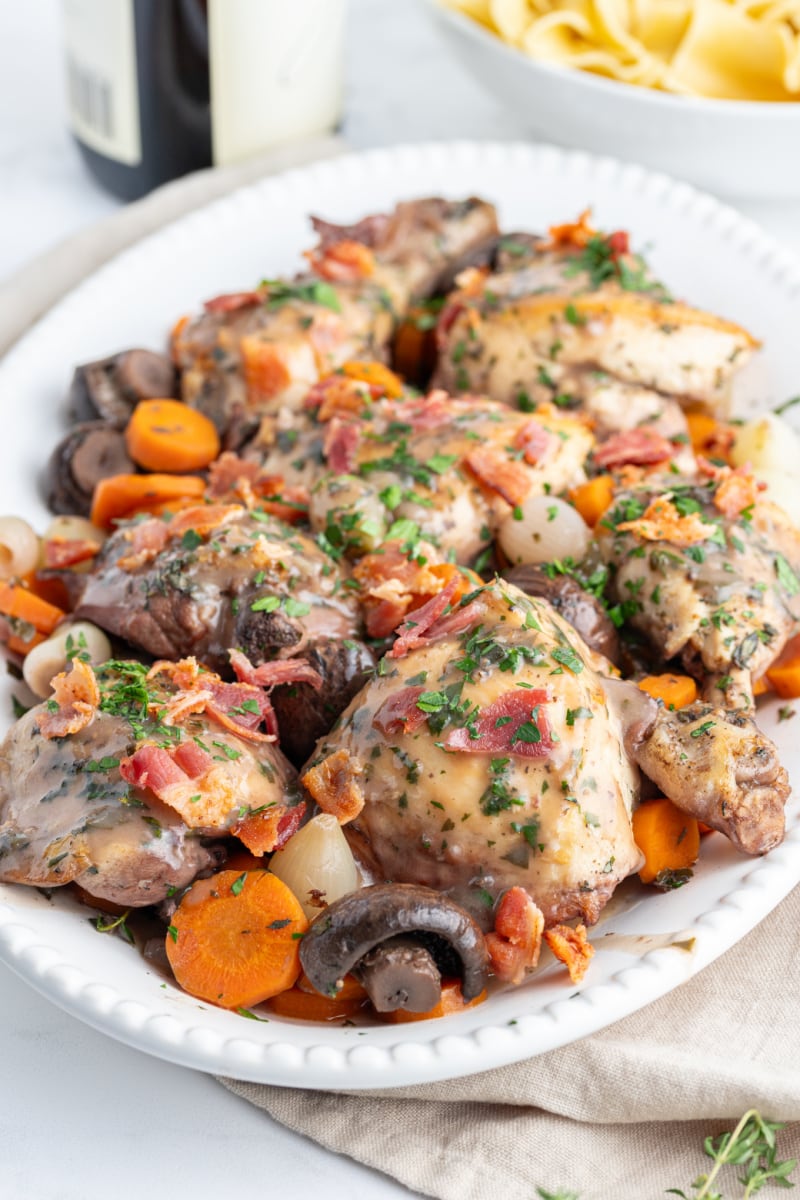 platter of coq au vin