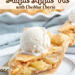 pinterest image for maple apple pie