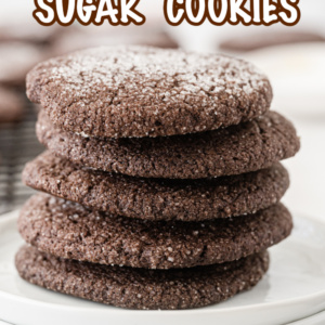 pinterest image for chocolate sugar cookies