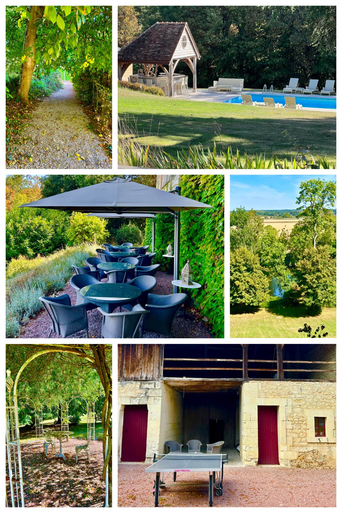 collage of grounds of chateau de valcreuse