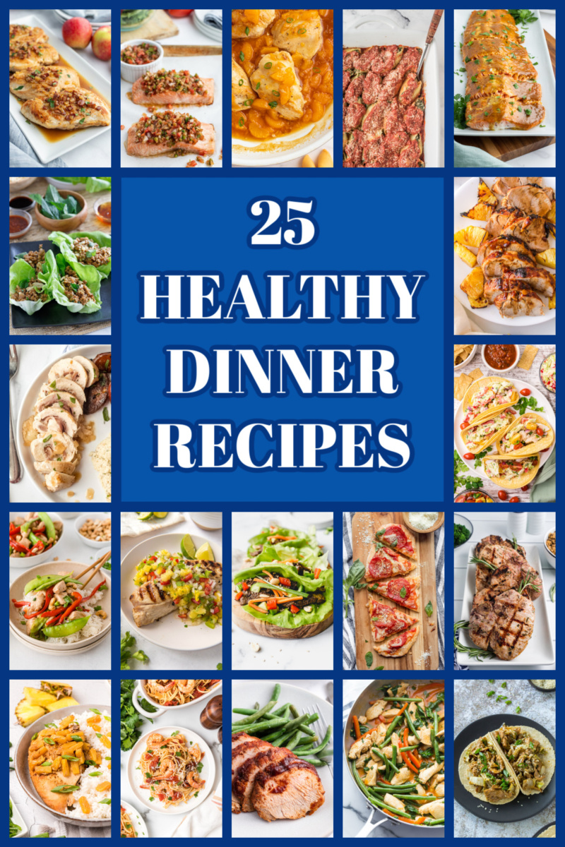 healthy dinner recipes collage
