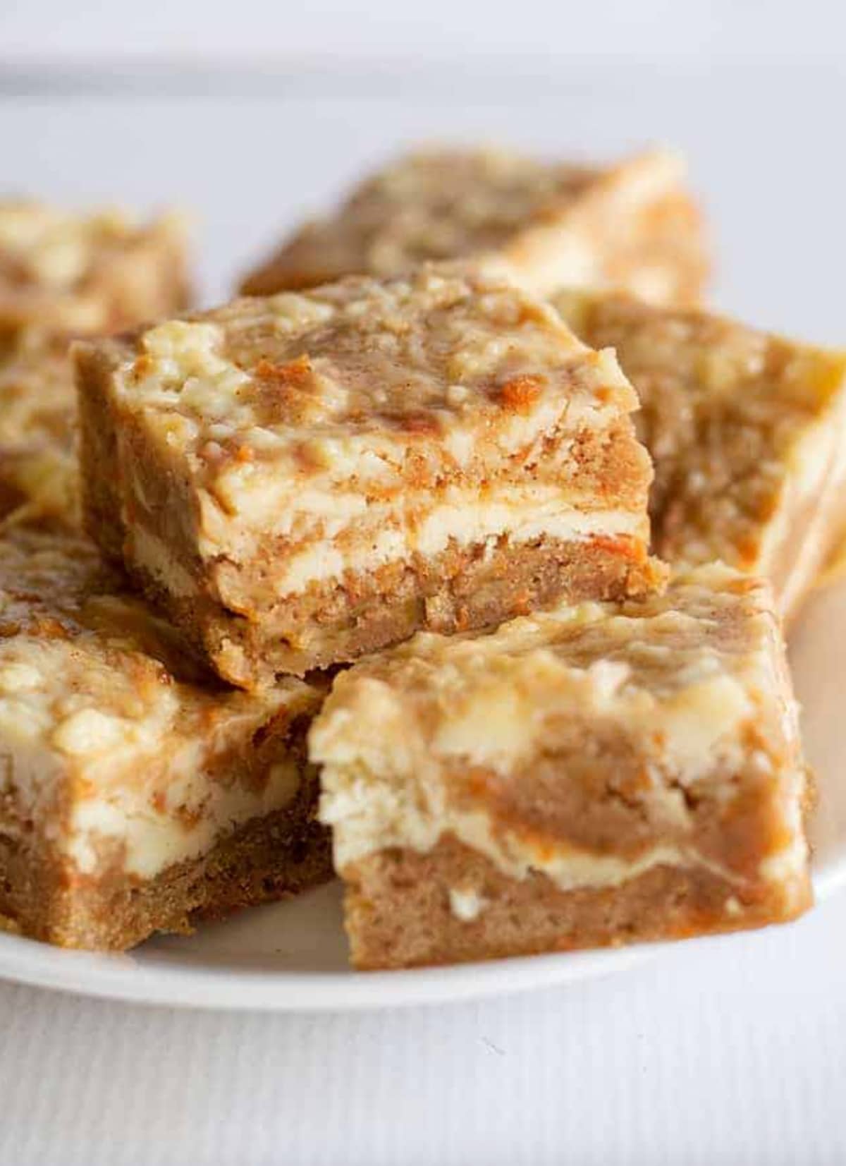 stack of carrot cake bars