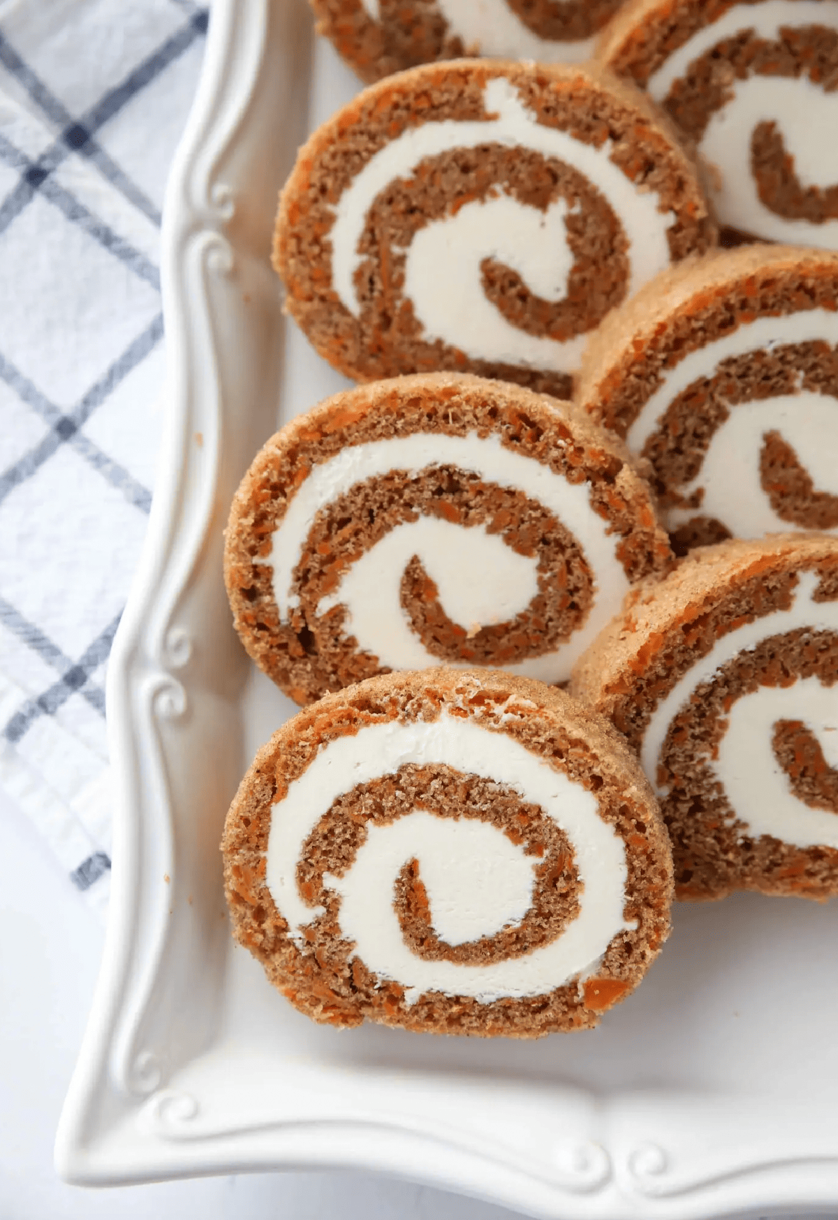 slices of carrot cake roll