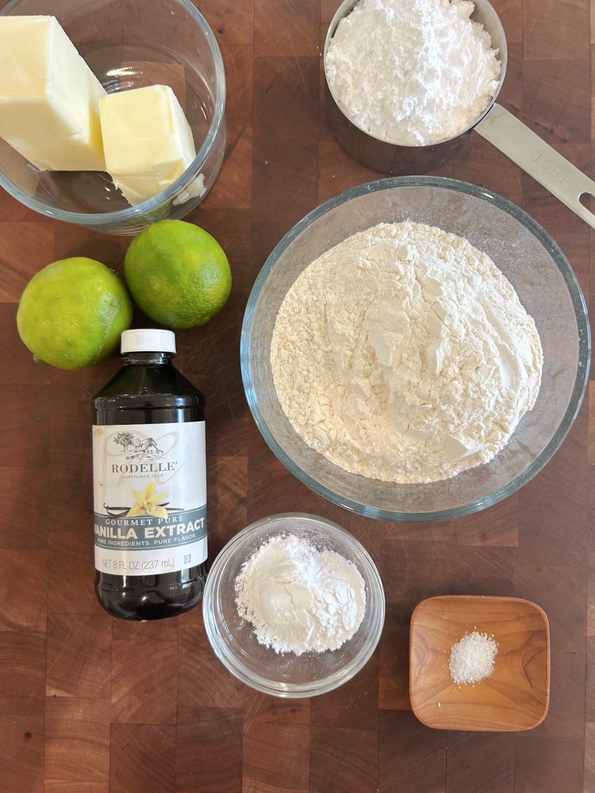 ingredients for lime meltaways