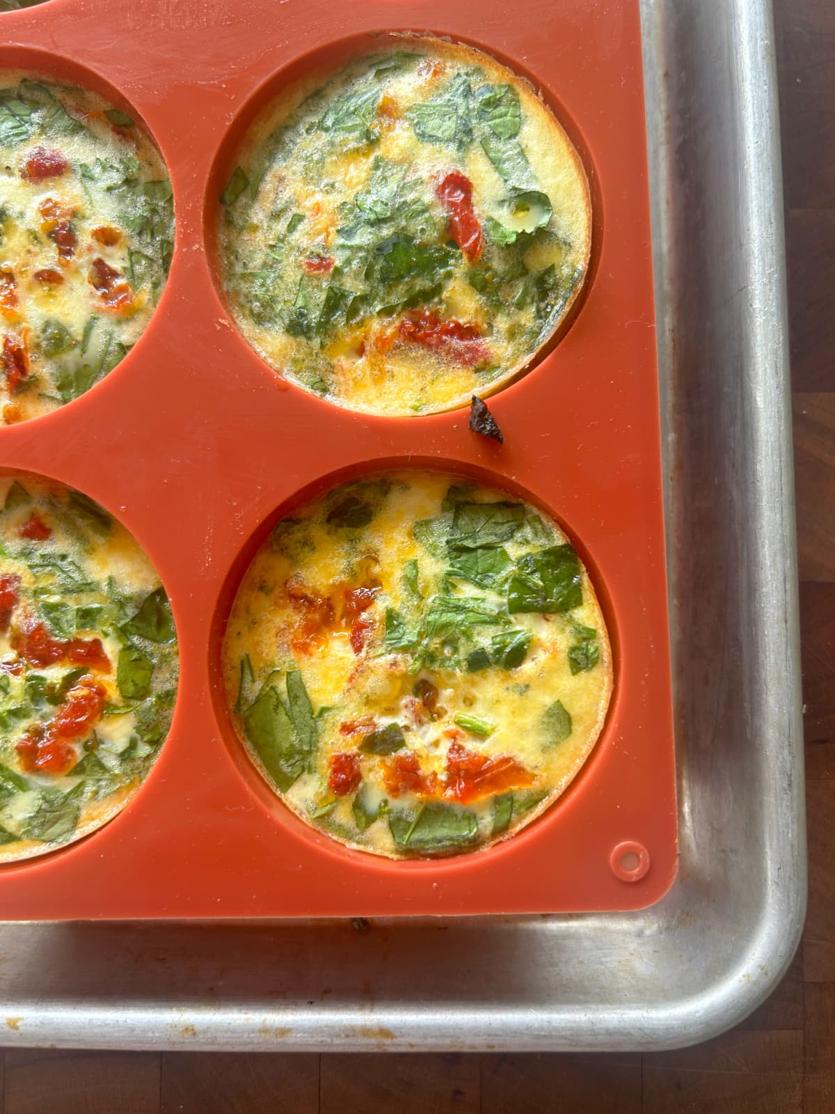 vegetarian egg bites in a pan