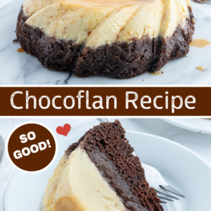 pinterest pin for chocoflan