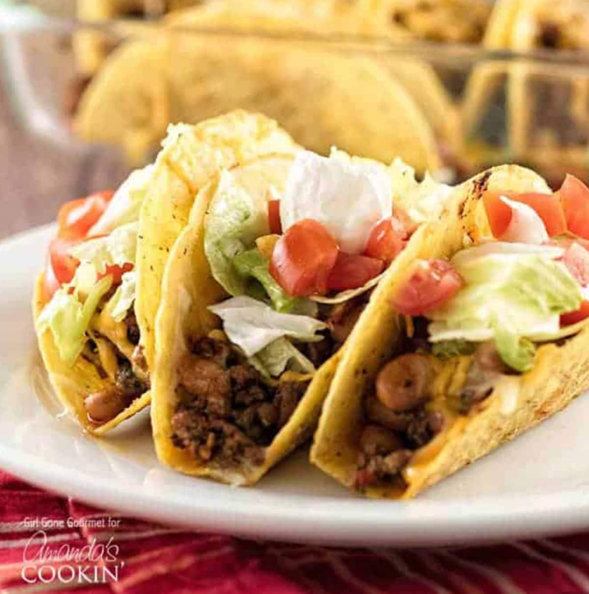 oven tacos on plate