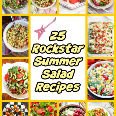 collage of summer salad recipes