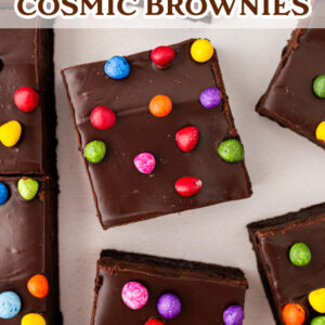 pinterest image for cosmic brownies