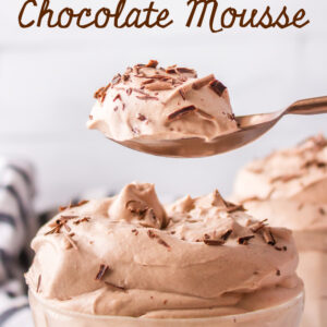 pinterest image for easy chocolate mousse