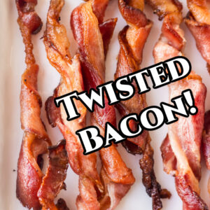 pinterest image for twisted bacon