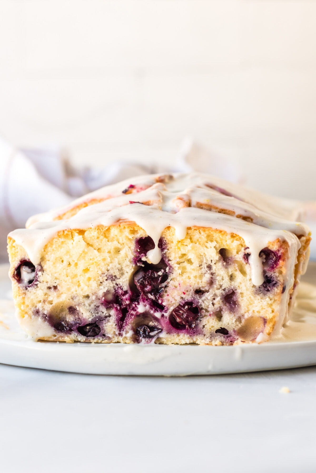 Glazed Lemon Blueberry Bread recipe from RecipeGirl.com : blueberry lemon loaf cake lemon blueberry bread