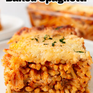 pinterest image for million dollar baked spaghetti