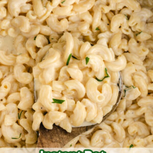 pinterest image for instant pot macaroni and cheese