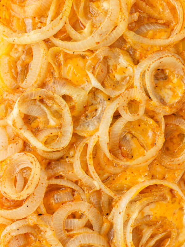 tennessee onions in pan out of the oven