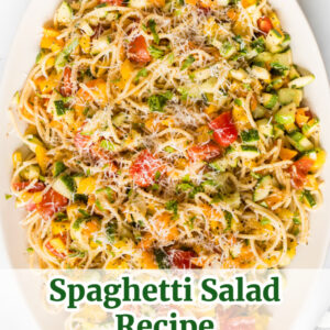 pinterest image for spaghetti salad