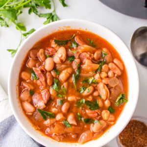 bowl of ranch style beans