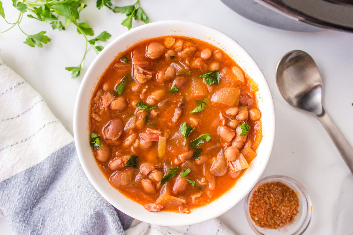 Ranch Style Beans recipe : Dude Ranch Beans from RecipeGirl.com bowl of ranch style beans
