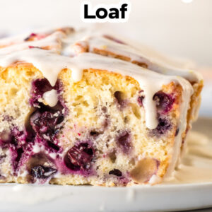 pinterest image for lemon blueberry bread