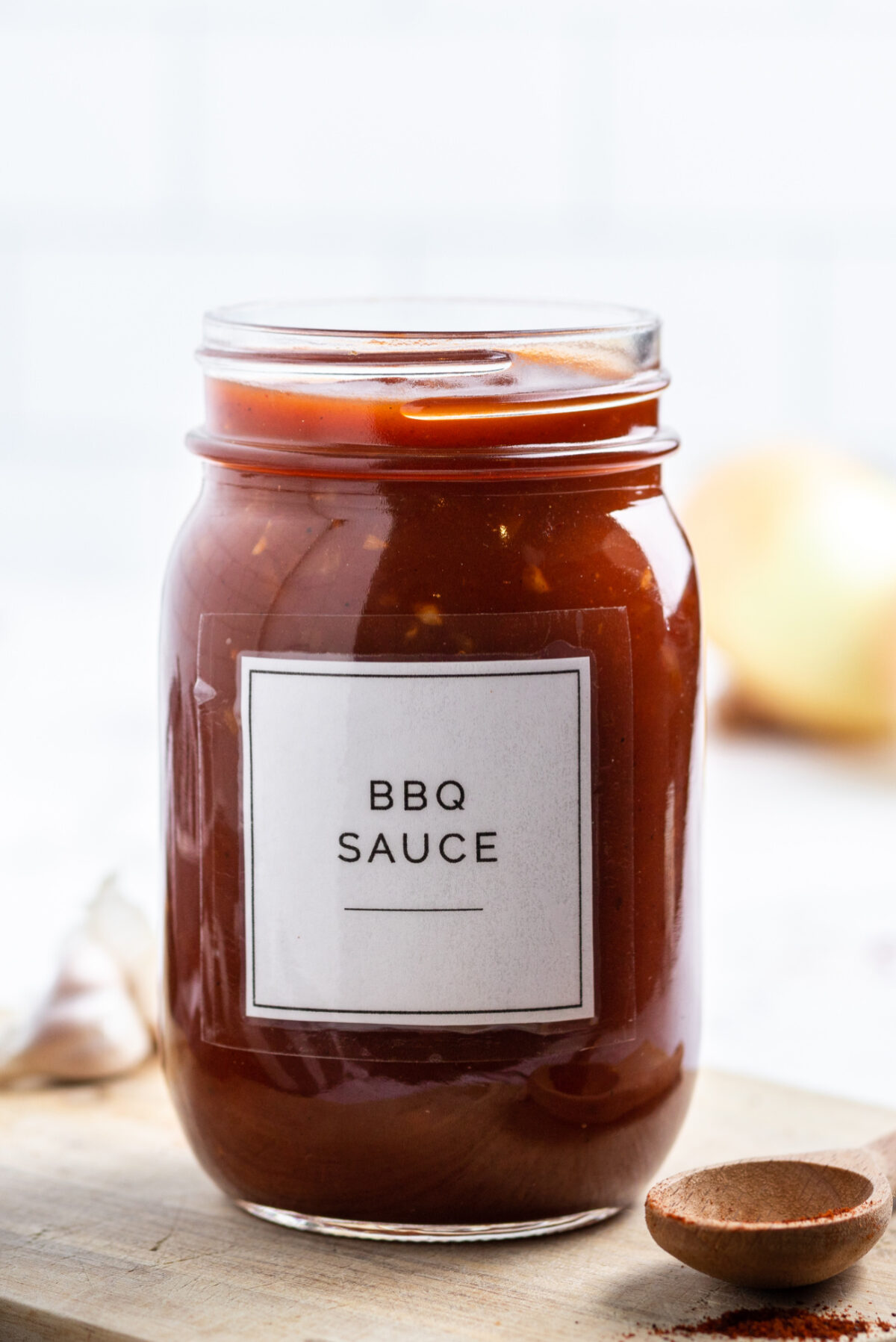 Homemade Barbecue Sauce recipe from RecipeGirl.com : sweet barbecue sauce, BBQ Sauce, Smoky Barbecue sauce jar of homemade barbecue sauce